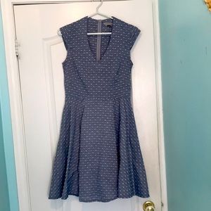 Glam cotton puff polka dot dress